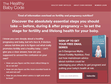 Tablet Screenshot of healthybabycode.com